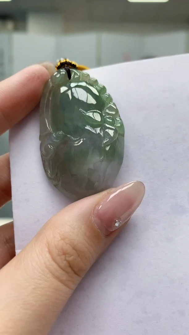【闪购商品】定制翡翠未镶嵌4902jw-毛货挂件141