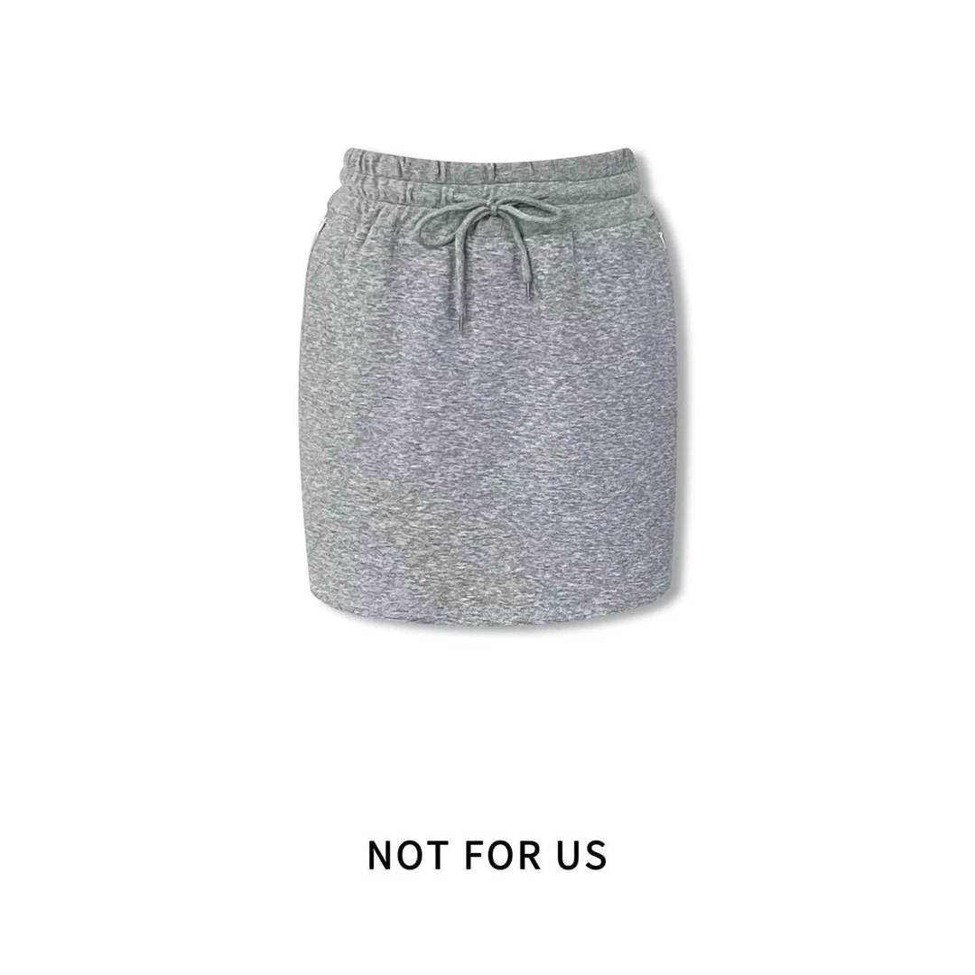 NOT FOR US25SS灰色抽绳半裙