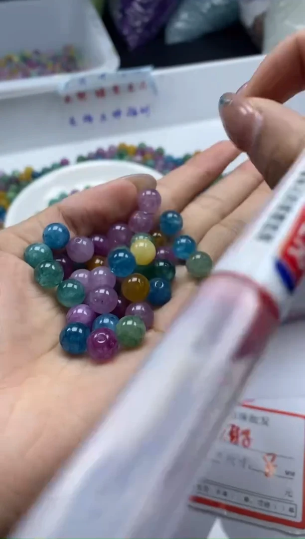 未镶嵌颈饰碧玺w2502彩虹碧玺8mm*30颗