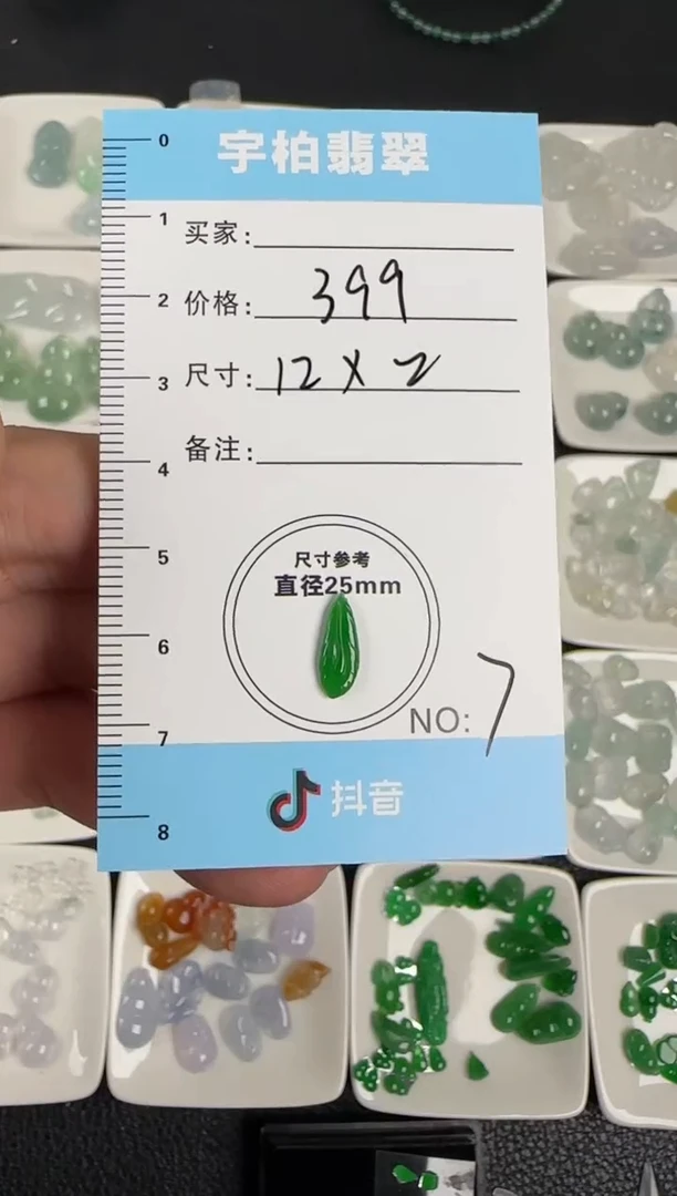 裸石翡翠天然A货翡翠+叶子007