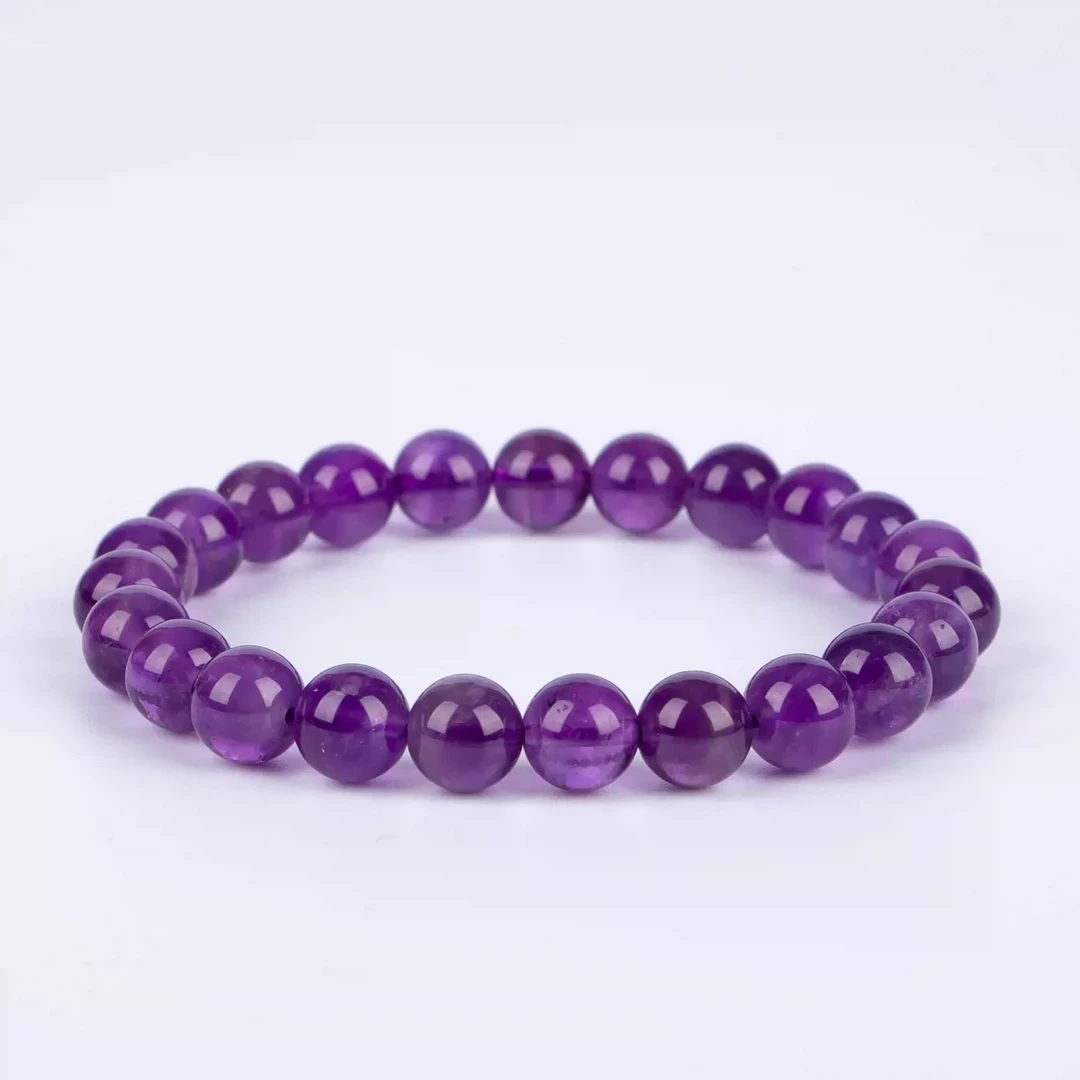 天然水晶幽紫晶环手串8mm多样性发一件-ZH250413508