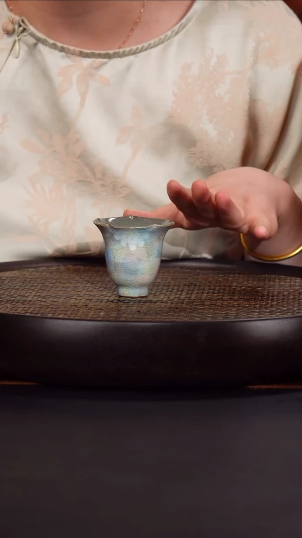茶壶紫砂CQ花瓣开片闻香杯16