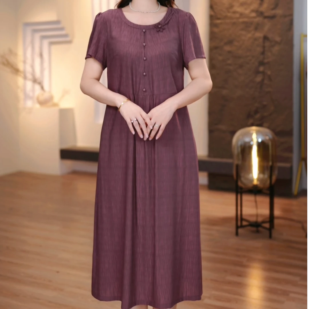 2025夏季新款加肥加大碎花连衣裙大码女装显瘦遮肉减龄妈妈装