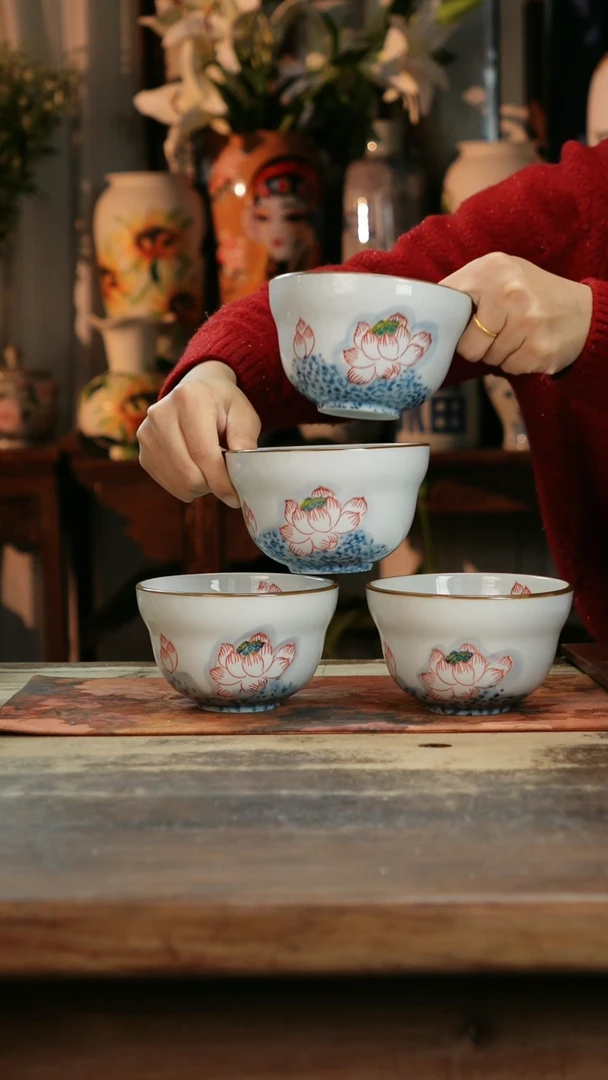 【闪购商品】瓷片景德镇纯手工釉下彩精品餐具