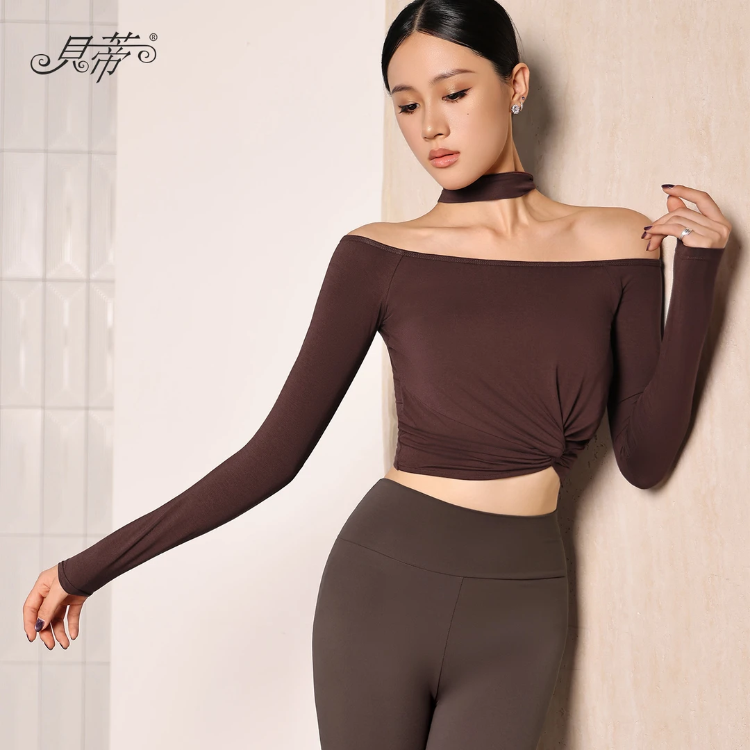 贝蒂拉丁舞国标舞上衣女2025新款练功服舞衣舞蹈服长袖舞服BD37