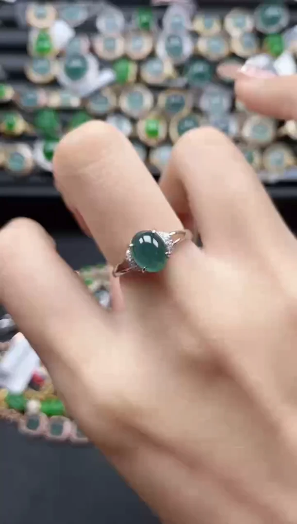 【闪购商品】翡翠戒指银S925镶嵌51151