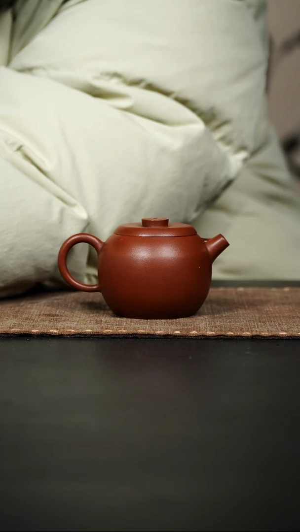 【闪购商品】紫砂茶壶巨轮珠朱泥105cc