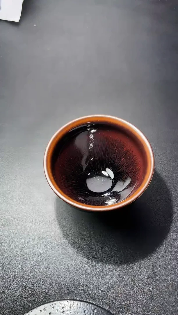 茶盏195叶紫建盏叶紫