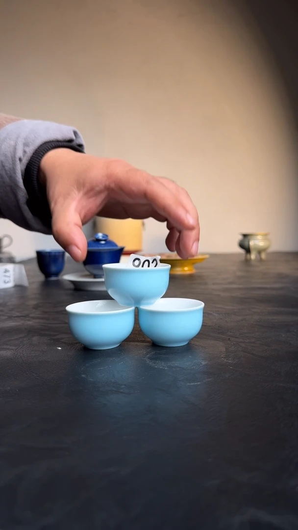 婺州龙窑烧制技艺3只一口杯（902