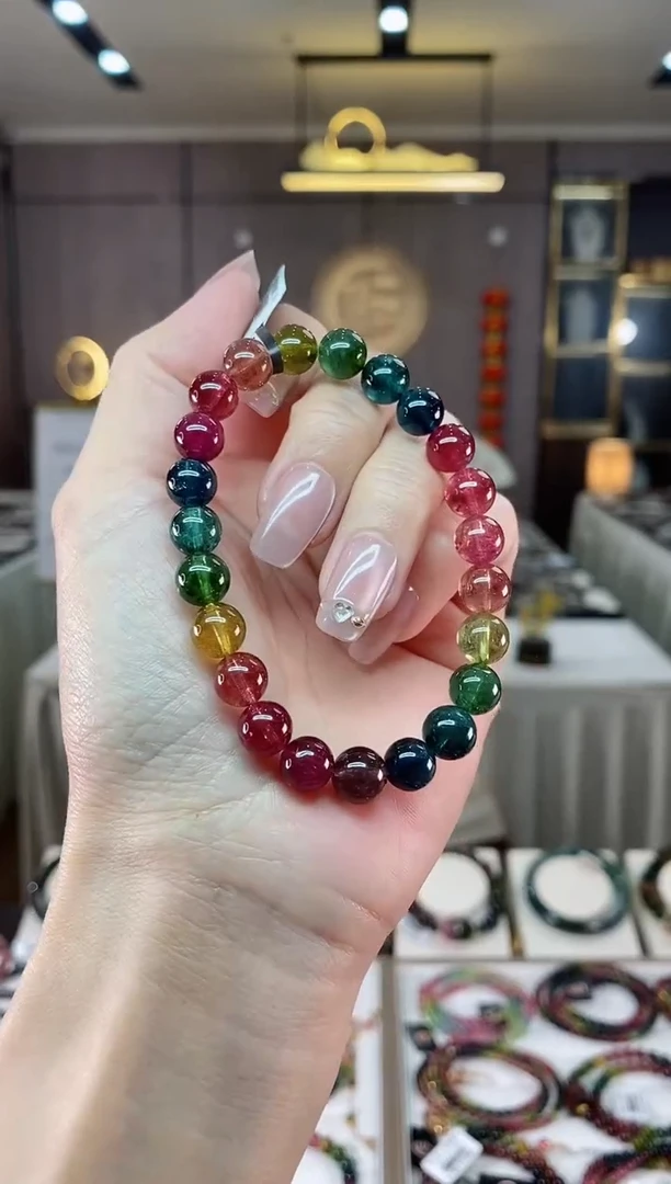 【闪购商品】碧玺单圈手串8mm+未镶嵌（多样性发一条）hon