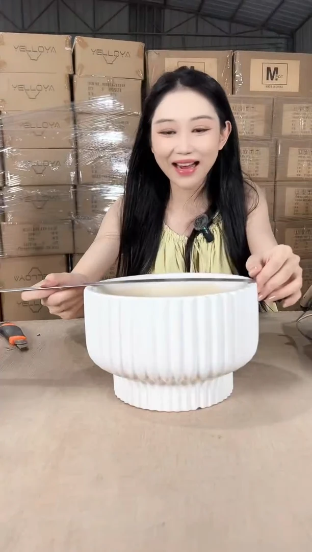 火锅条纹白色大号24x15