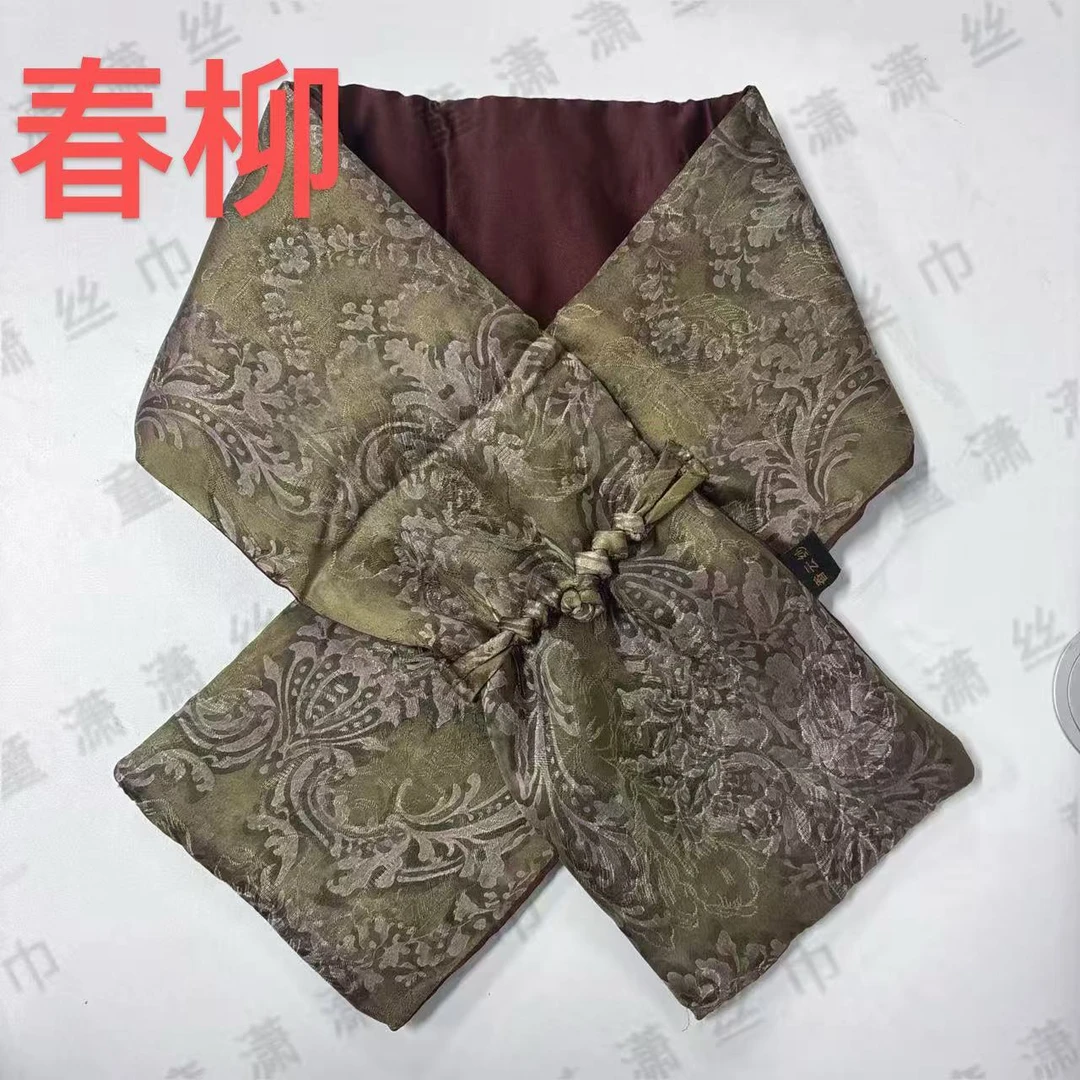 （春柳脖套）秋冬新款新中式国风围巾88*14左右脖套