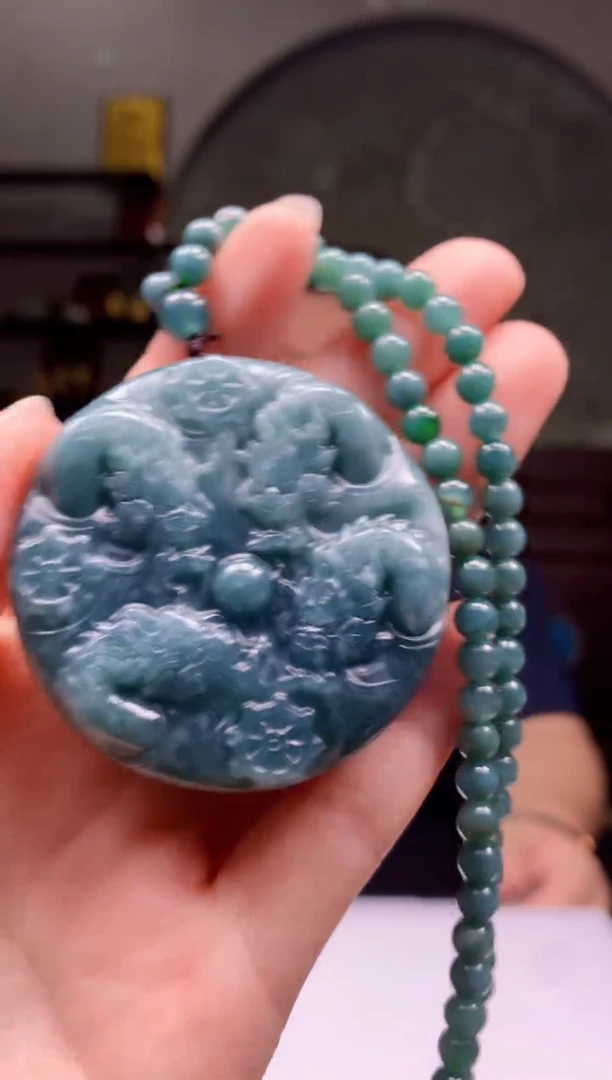 定制翡翠未镶嵌1097ry-毛货挂件赠珠链7