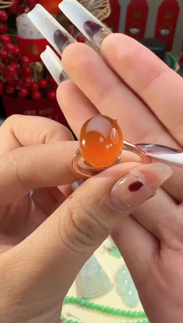 【闪购商品】南红玛瑙戒指未镶嵌戒指