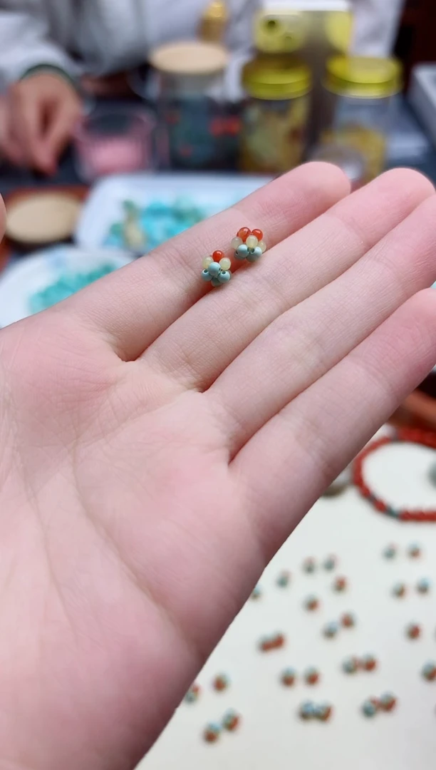 南红玛瑙配饰未镶嵌南红配饰一对GW