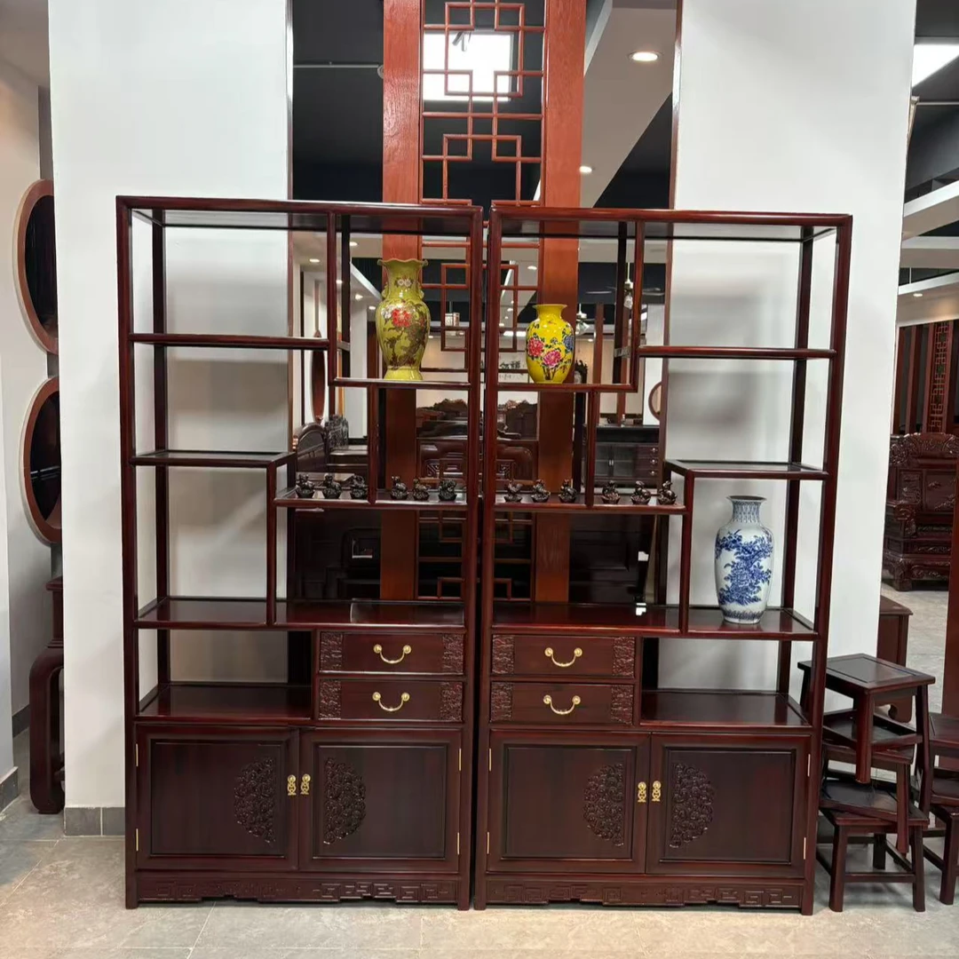 柬酸枝 祥云双组合博古架