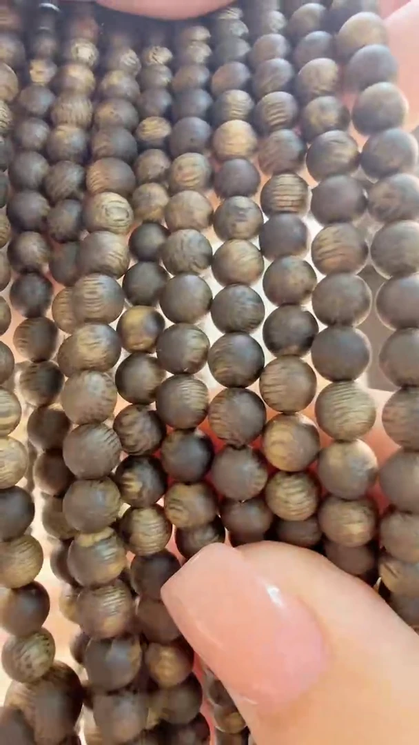 沉香手串奇楠沉香老白棋正圆珠多圈多样性发一