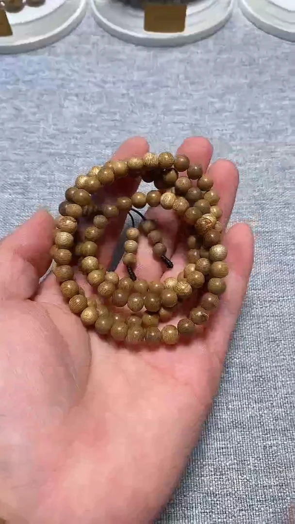 沉香手串o*kTC09014 沉香天然野金星菩萨棋多圈