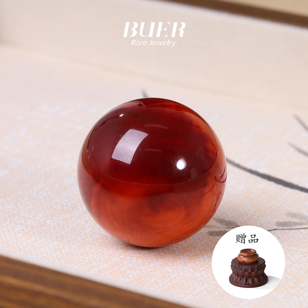 【不二】牛血红-7A典藏-川料九口牛血红大龙珠单珠（多样性发）