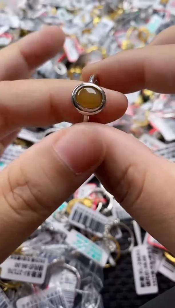 翡翠戒指银S925镶嵌555     5