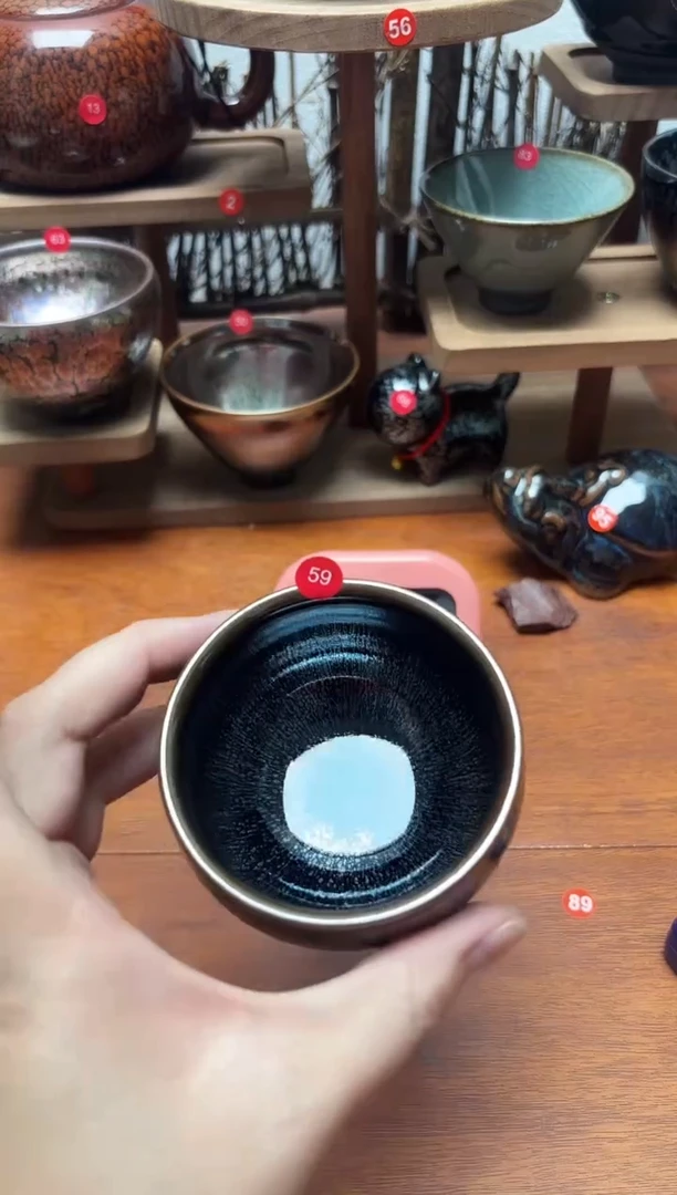 茶盏海*蓝59号建盏工匠茶器