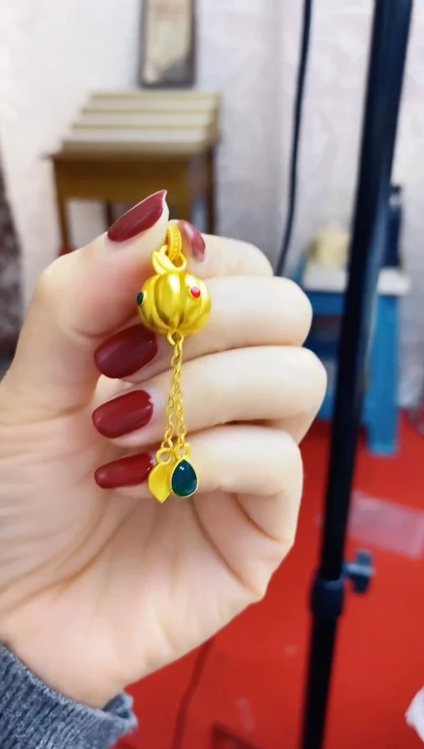 合金无030珐琅南瓜单独吊坠