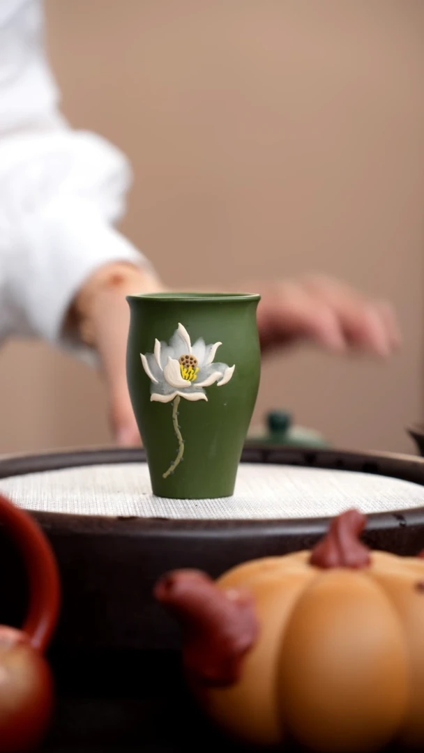 茶壶紫砂民国绿闻香杯白莲