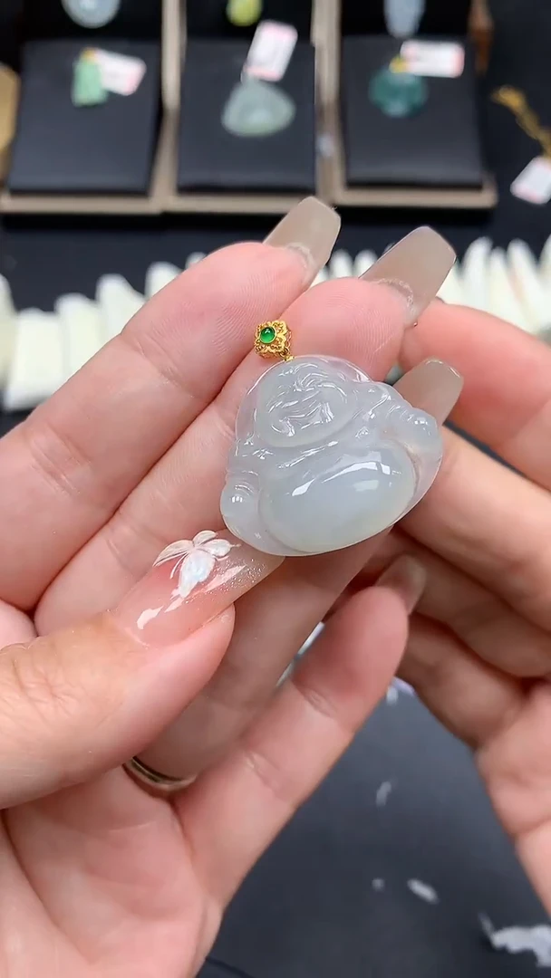 【闪购商品】翡翠吊坠(不含链)18K金镶嵌MS151238