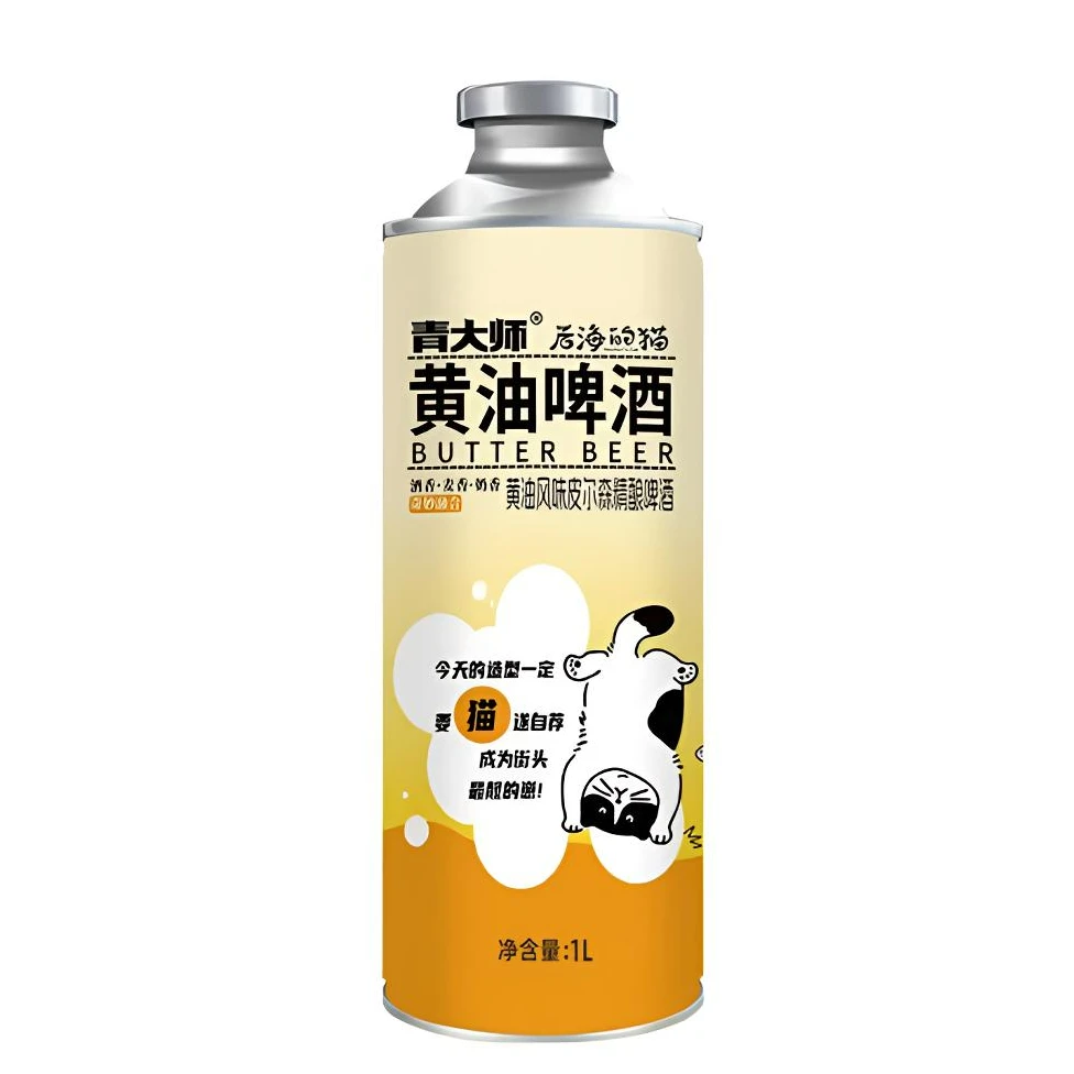 青大师黄油风味皮尔森精酿原浆啤酒1L/罐