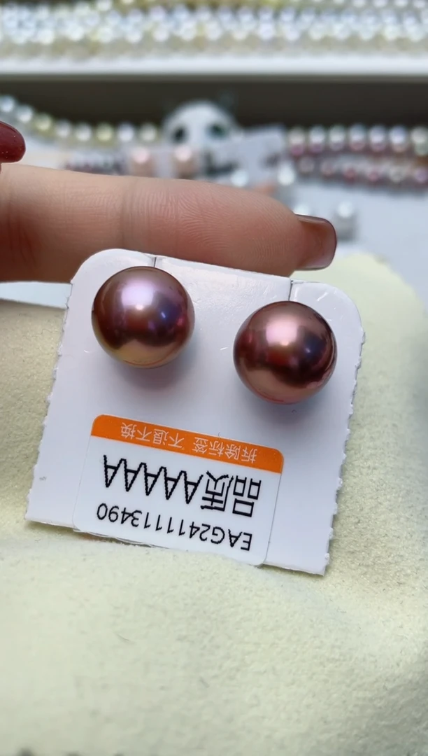 【闪购商品】淡水珍珠耳饰18K金镶嵌W44