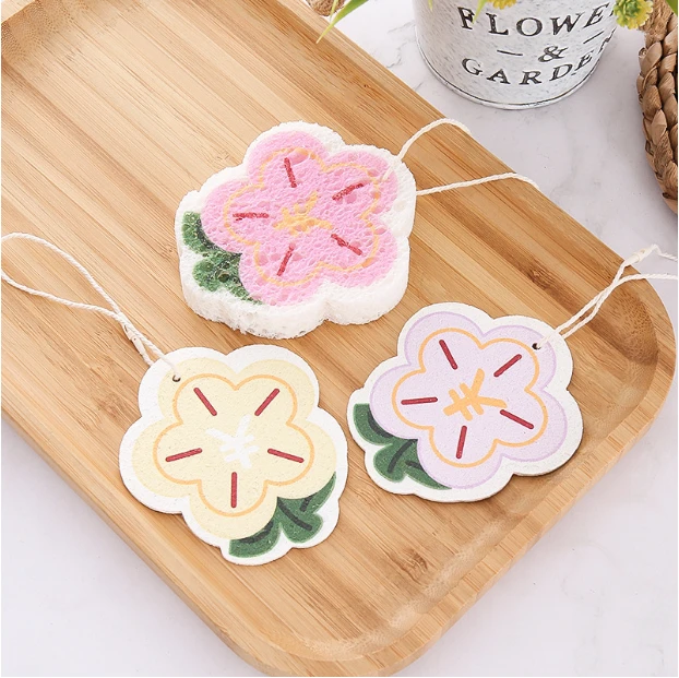 【个人单】木浆棉洗碗压缩洗碗巾可爱卡通家用吸水刷锅省力去污省时