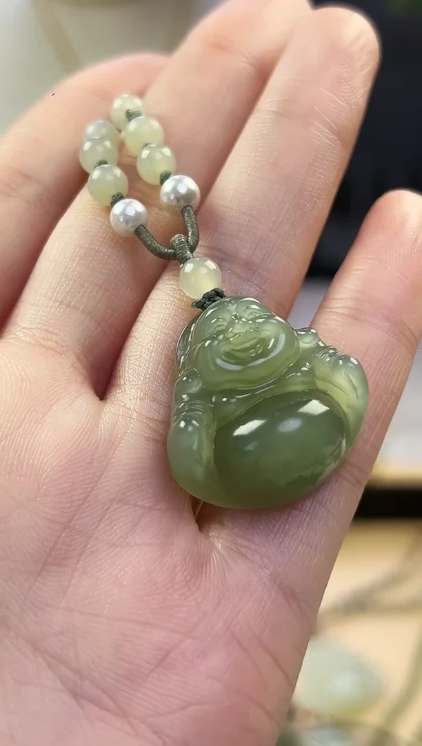 颈饰未镶嵌和田玉25mm佛公