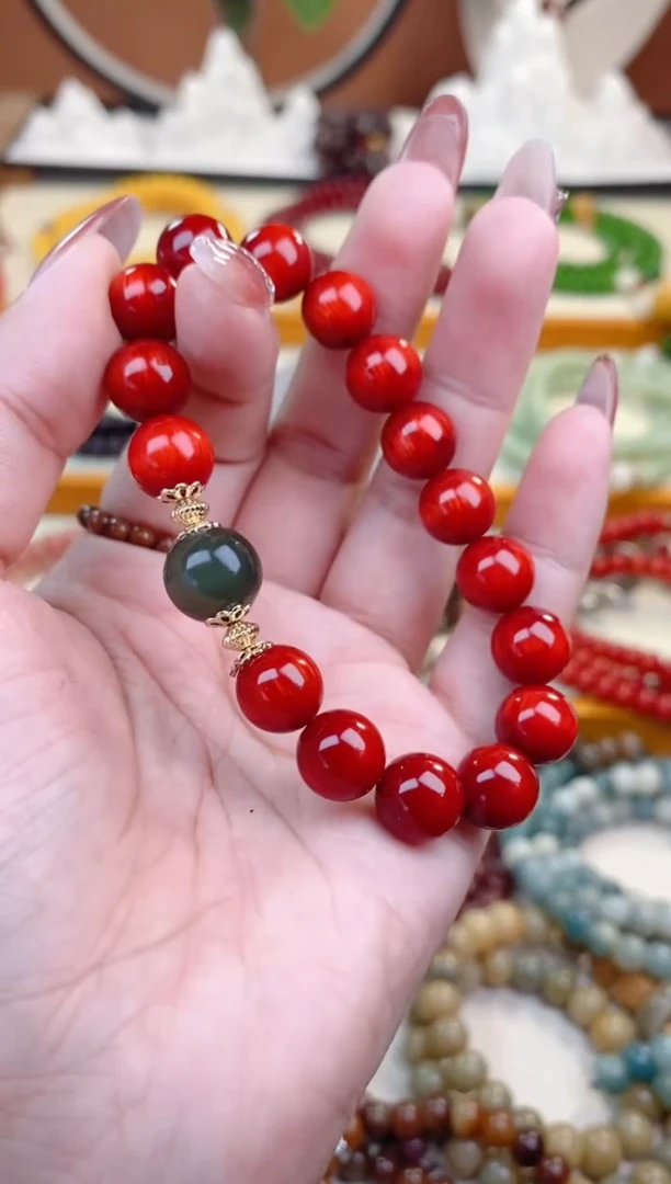 【闪购商品】松木手串/手链红油丹青1.1单圈