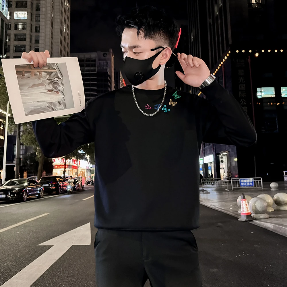 美式卫衣男款爆款2025新款宽松印花春秋冬男士时尚ins长袖T恤外套