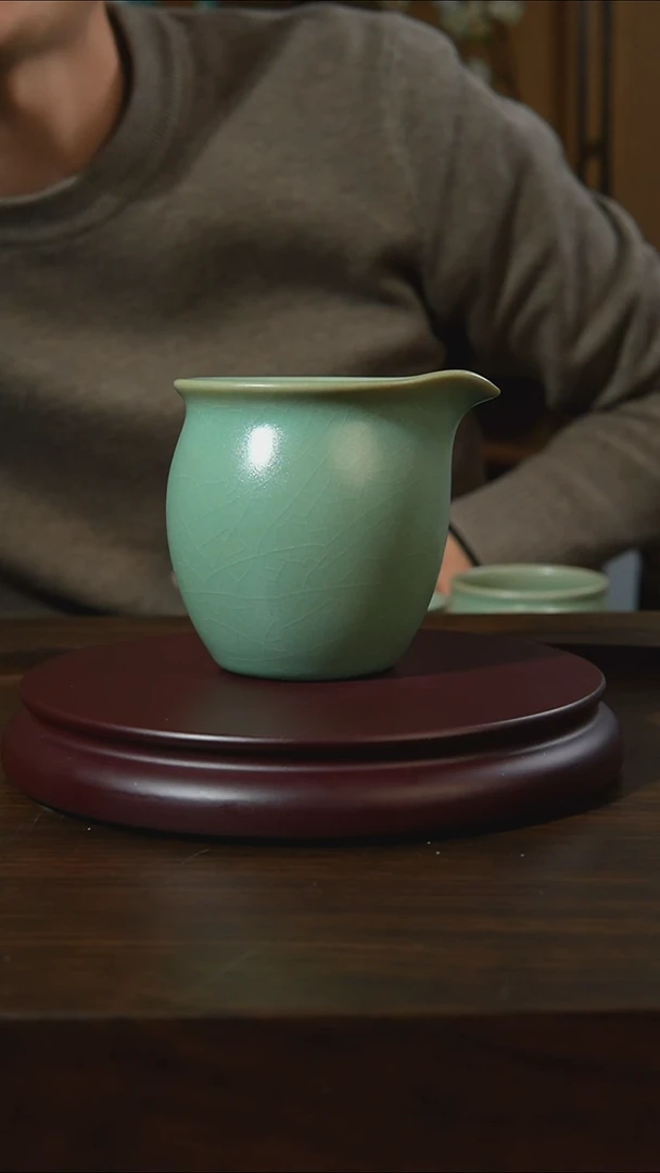 杯子瓷狼***.汝州原产地原矿仿古老釉q