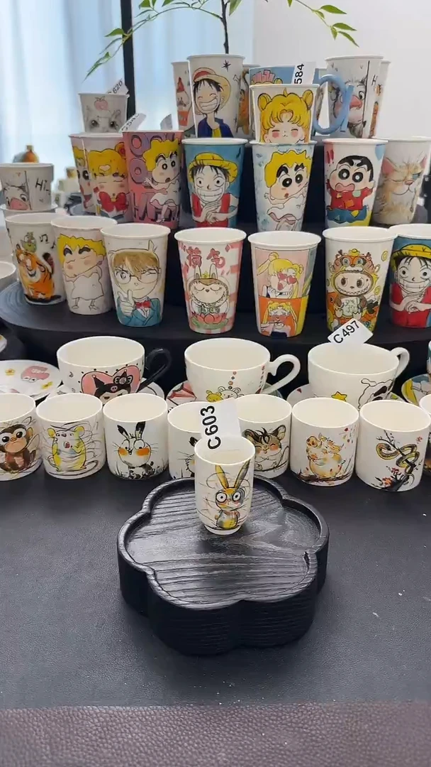 纯手工绘制陶瓷杯603