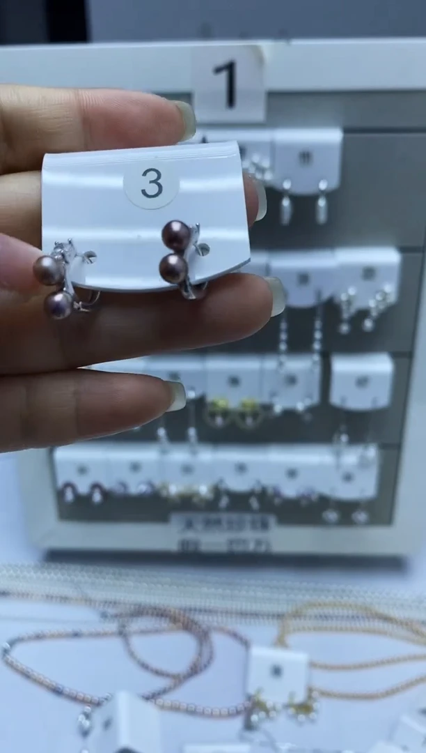 银S925镶嵌耳饰淡水珍珠3