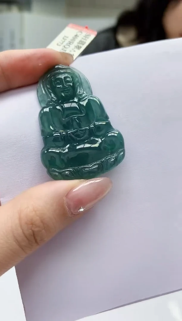 【闪购商品】定制翡翠未镶嵌4852jw-毛货挂件106