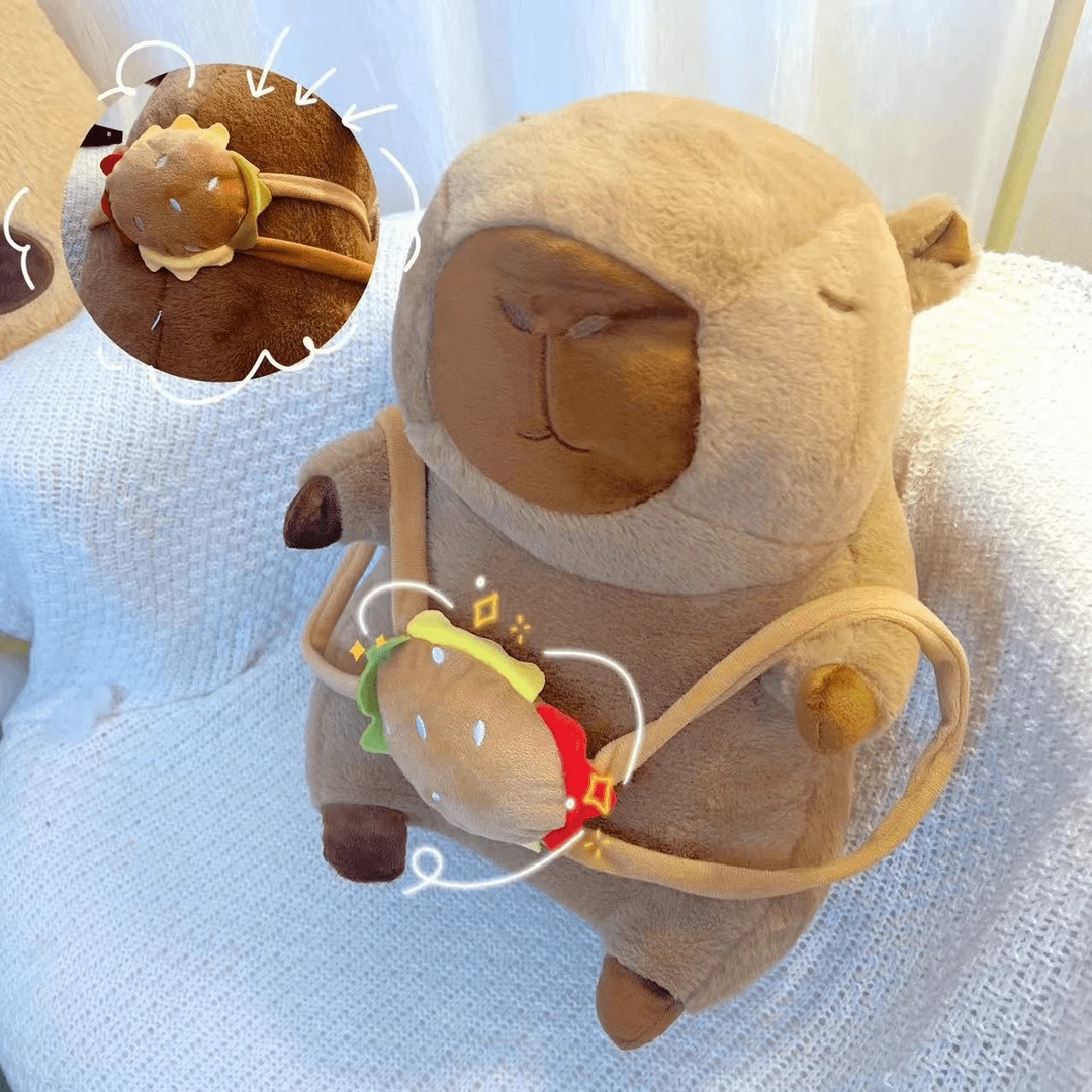 卡皮巴拉背汉堡 40cm 有问题联系客服破损免费补发