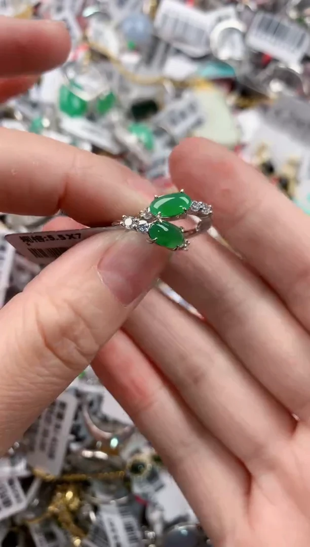 银S925镶嵌戒指翡翠11-11-11---3