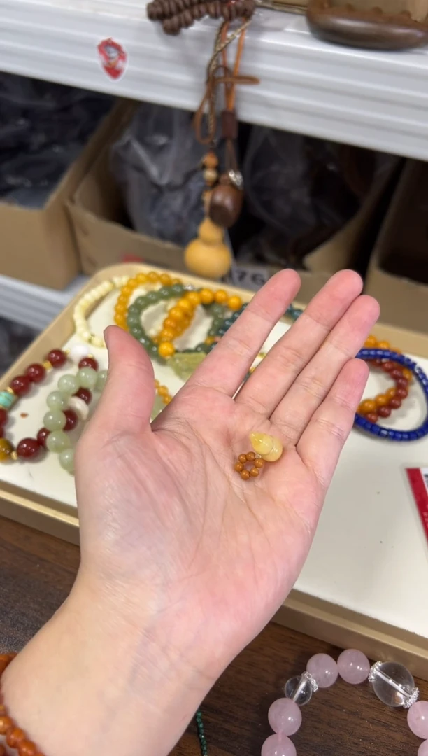 未镶嵌项链蜜蜡白蜜蜜蜡葫芦橄榄核吊坠