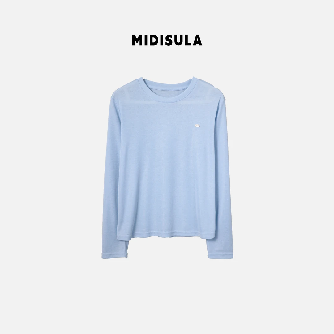 【H.MDSL】春款时尚洋气百搭T恤女弹力显瘦袖长打底衫T#0306