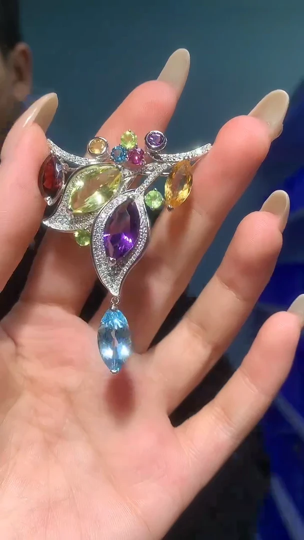 颈饰银S925镶嵌水晶【宝石世家严选】