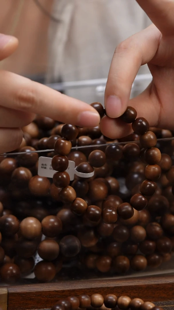 檀香木手串/手链雪**燕老山檀10.5*11横纹虎皮黑肉印度迈索尔微瑕