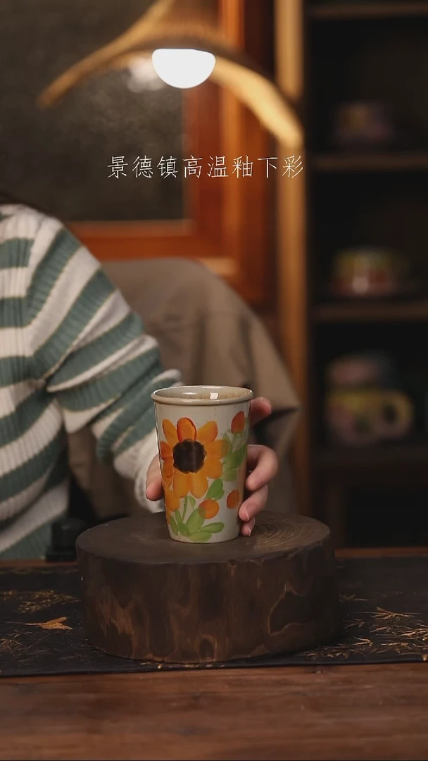 陶瓷景德镇高温釉下手绘陶瓷@L343@