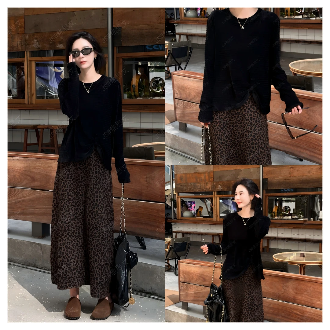 焦思文 秋季时尚休闲洋气宽松百搭黑色长袖上衣250911Y1