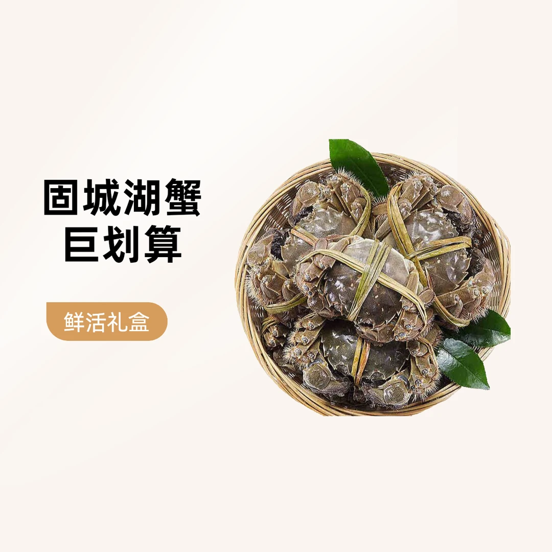 江苏固城湖大闸蟹2.5两母蟹8只礼盒顺丰