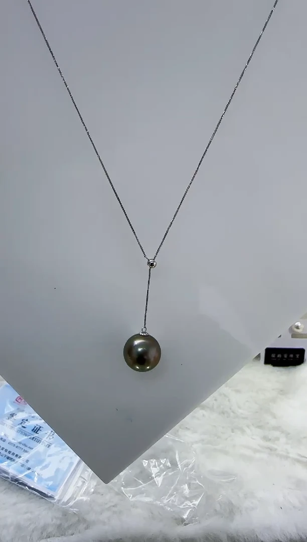 18K金镶嵌海水珍珠DA a185 大溪地11-12