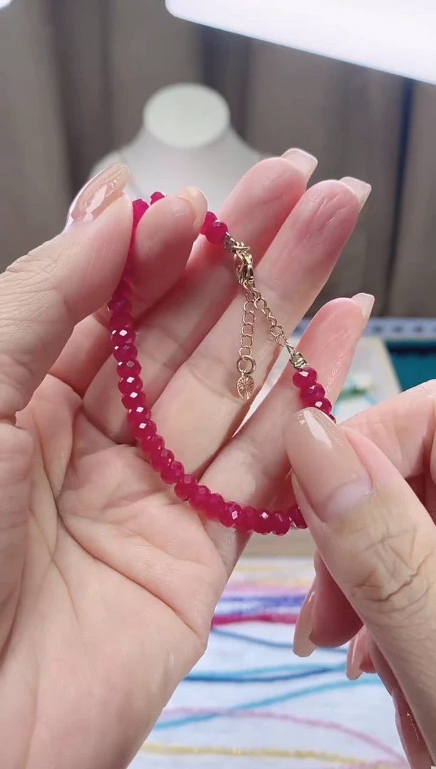 【闪购商品】红宝石手链14K金镶嵌诗颜珠宝甄选SYZB61