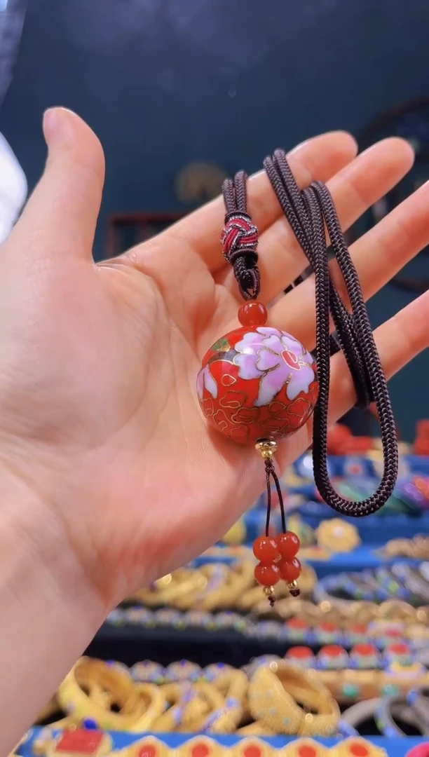 【闪购商品】非遗绝技 景泰蓝3.0吊坠  红